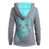 Black Friday Womens Butterflies Skull Hoodie Kangaroo Pocket Hooded Sweatshirt - menochic